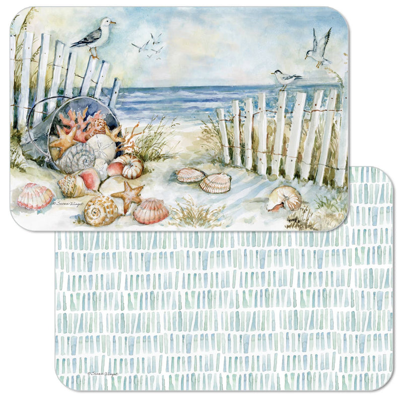 Coastal Sanctuary Reversible Rectangular Placemat – BPA-Free, Made in USA, Easy to Clean