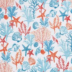 Cotton quilt set with coral reef pattern - coastal home textile