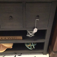 Grey console furniture piece with spacious drawers – handcrafted solid wood