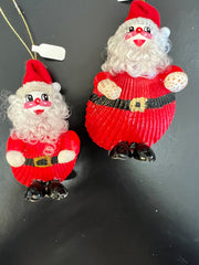 Handmade Santa Shell Ornament