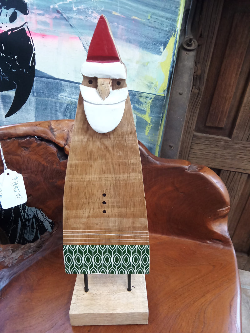 Wood Pattern Santa