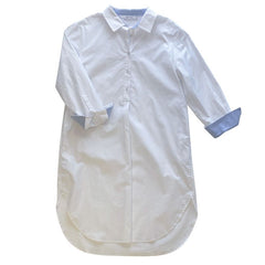 Essential Collar Shirt Dress - White