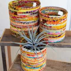 Recycled Kantha Hampers - Three sizes