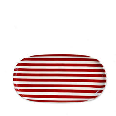 Peppermint Stripe Small Oval Tray