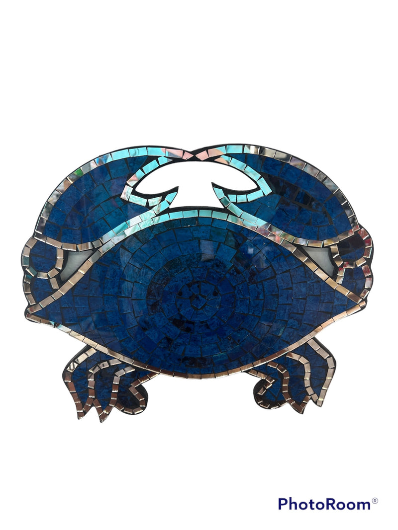 Mosaic Blue Crab Wall Art
