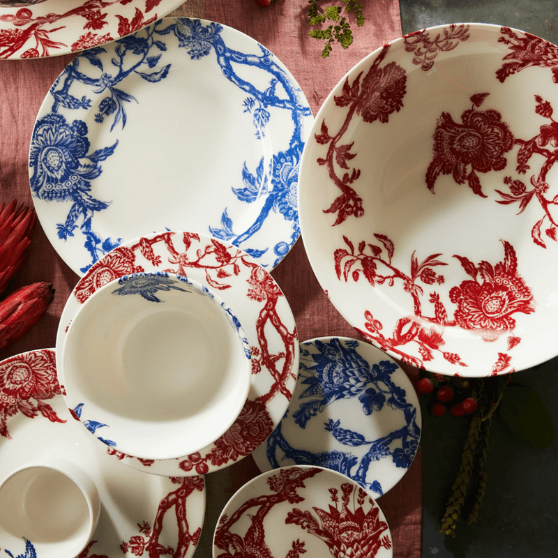 Alt: Crimson porcelain cereal bowl – coastal kitchen & dining collectible Dishes Caskata