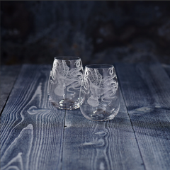 Lucy Octopus Etched Glassware