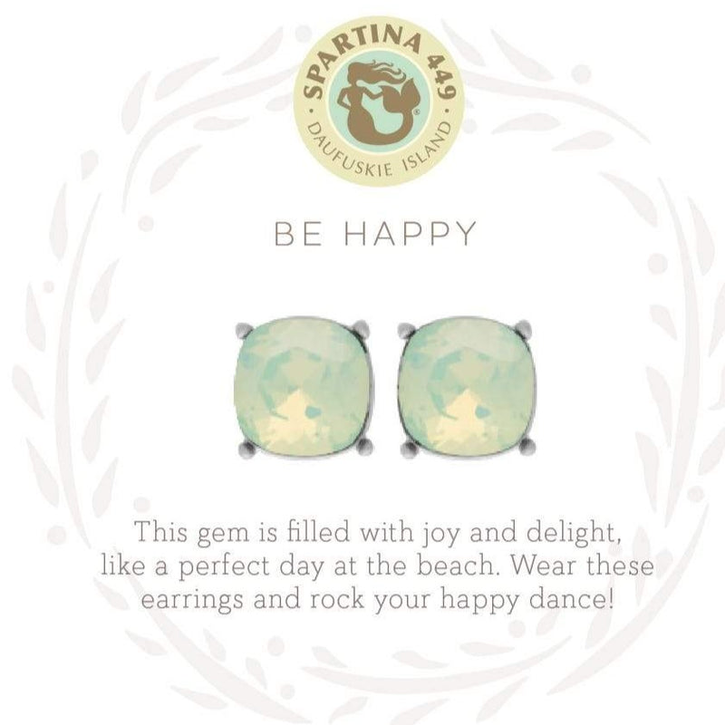 Sea La Vie Sea Glass Stud Earrings – Be Happy in Gift Box
