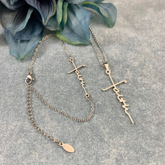 Silver Faith Cross bracelet jewelry for women – premium inspirational design
