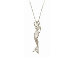 Sterling silver mermaid necklace jewelry for women – premium handmade coastal style