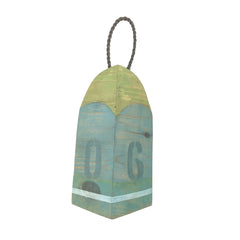 Wood carved buoy wall plaque - coastal nautical decor