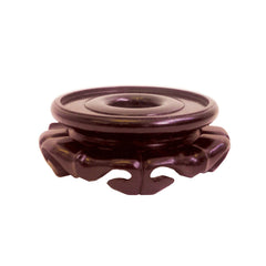 Wooden bowl stand carved style - decorative home accent