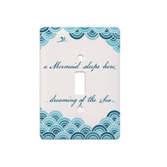 A Mermaids Sleeps Here Ceramic Single Switch Floater Plate - Accent DecorRightside Design