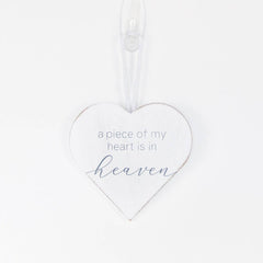 A Piece of My Heart is in Heaven Wood Ornament - ChristmasAdams & Co.