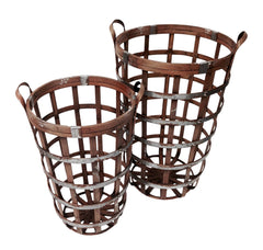 Bamboo Deep Round Basket -Large