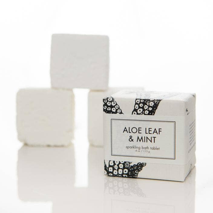 Sparkling Bath Tablets Aloe Leaf & Mint