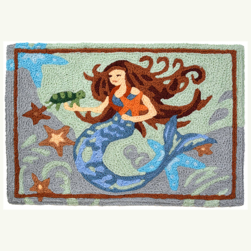 Mermaid Under The Sea Accent Rug