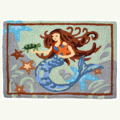 Mermaid Under The Sea Accent Rug
