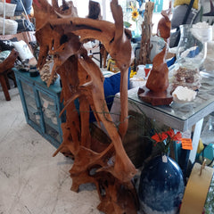 Abstract Teak Wood Sculpture - Sculptures & StatuesShop Top