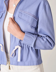 Adia Twill Jacket Coastal Blue - ApparelSPARTINA 449