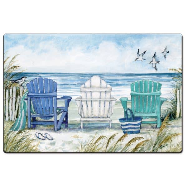 Adirondack Beach Chairs Anti - Fatigue Comfort Floor Mat 30" x 20" - accent rugsCounterArt/Highland Home/Thirstystone/CoasterStone