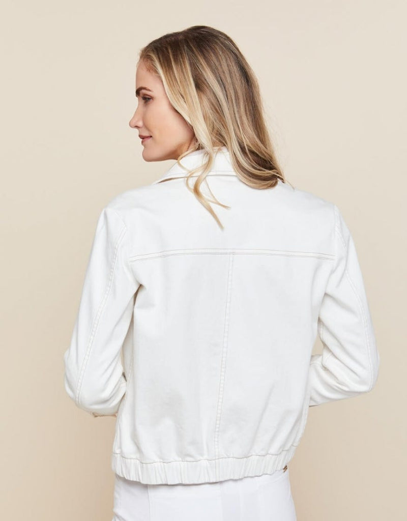 Adler Denim Jacket - Pearl White - ApparelSPARTINA 449