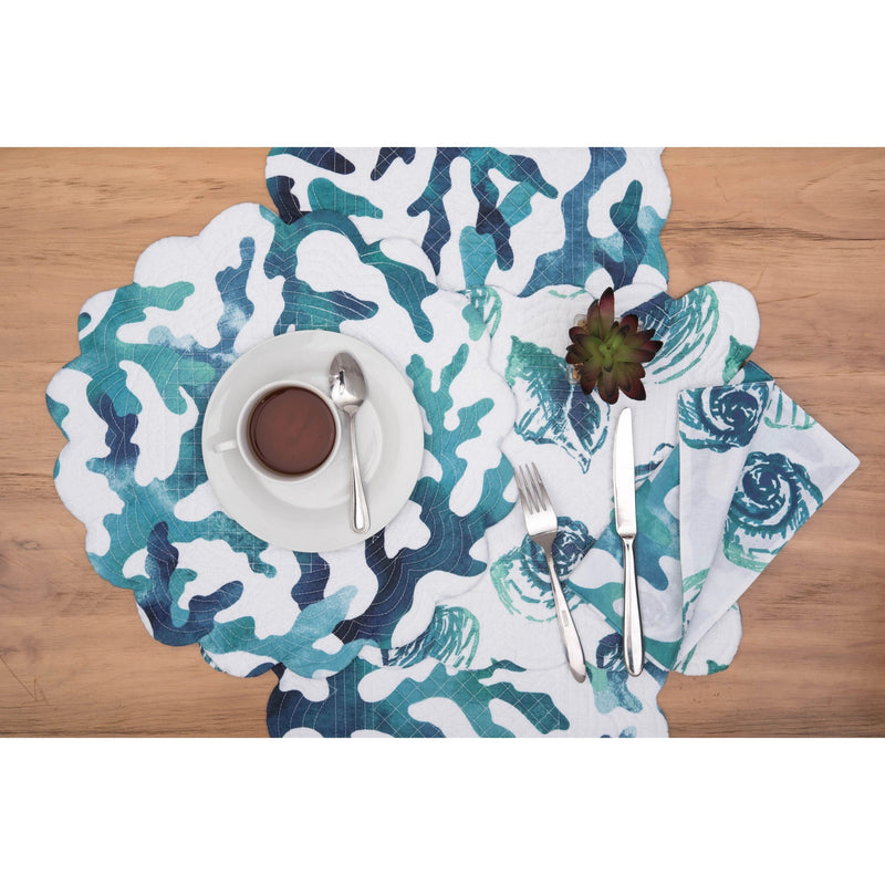 Aqua Reef Table Runner, Place Mat & Napkins - Home DecorC&F Home