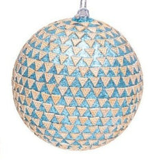 Aquamarine Ball Ornament - 3 Designs - ChristmasGallerie II
