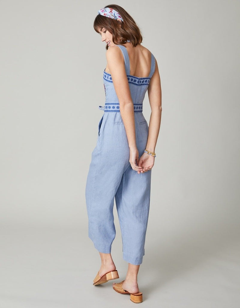 Arley Jumpsuit - Oyster Factory Embroidery - ApparelSPARTINA 449