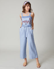 Arley Jumpsuit - Oyster Factory Embroidery - ApparelSPARTINA 449