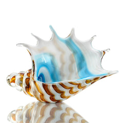 Art Glass Striped Conch Shell - Accent DecorSPI