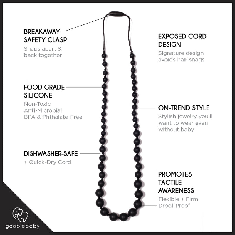 Audrey Teething Necklace - Available in 4 colors! - Baby & ToddlerGoobie Baby
