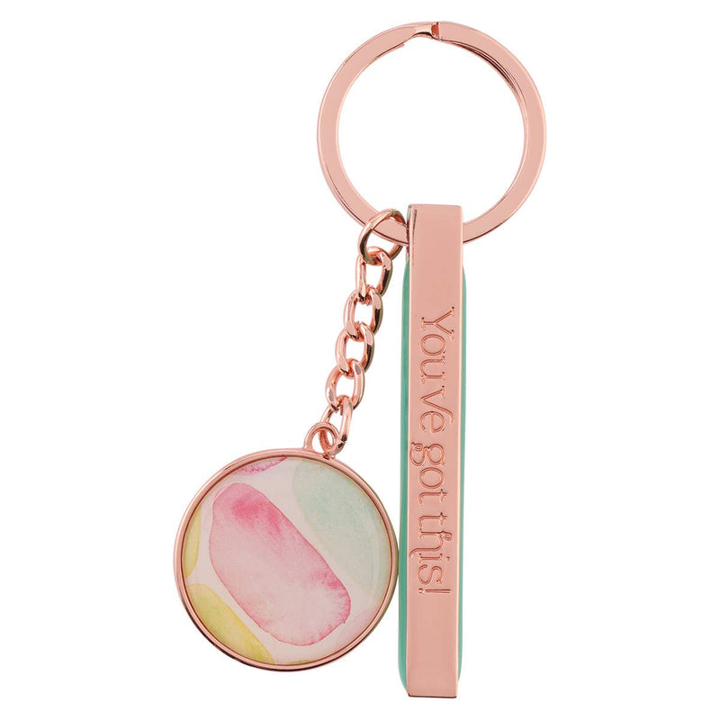 You’ve Got This Smooth Sea Glass Rose Gold Key Ring