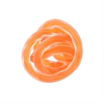 Orange Glass Frosted Swirl Knot