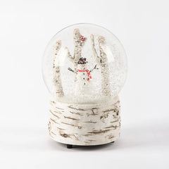 Snowman Birchwood Forest Snow Globe