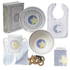 Baby Cup, Plate, Bowl, Bib & Teether Set - Twinkle Twinkle Little Star - BabySalisbury