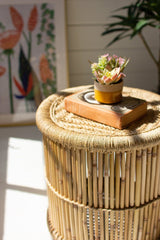 Bamboo Stool with Natural Rope Top - Sm FurnitureKalalou