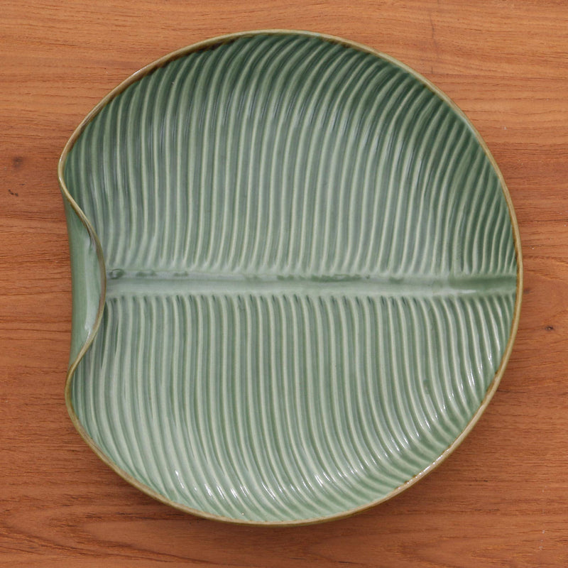 Banana Vibes Ceramic Serving Plate - DishesNOVICA