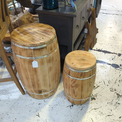 Barrel Side Table - Two Sizes - Lg FurnitureShop Top