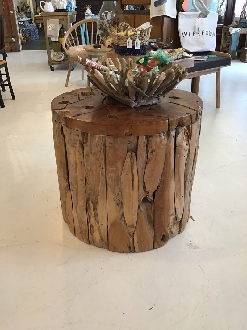 Barrel Teakwood Table - Lg FurnitureShop Top