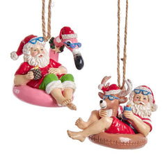 Beach Santa on Float Ornament - ChristmasKurt S. Adler, Inc.