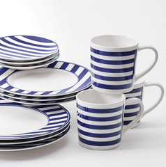 Beach Towel Stripe Dinnerware & Serving Pieces - DishesCaskata