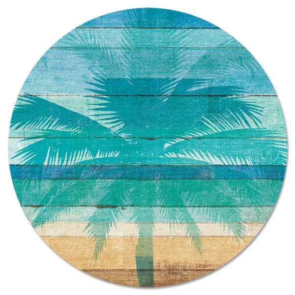 Beachscapes Glass Lazy Susan Turntable 13" Round - Kitchen AccessoriesCounterArt/Highland Home/Thirstystone/CoasterStone