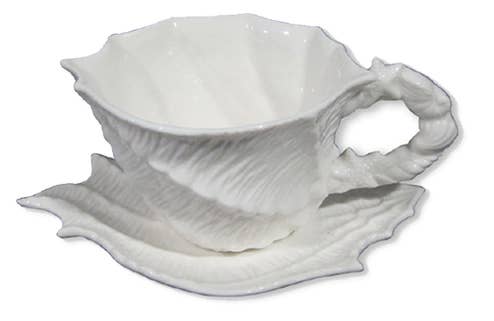 White Shell Tea & Serving Pieces