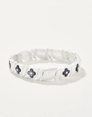 Bellinger Stretch Bracelet Blue Mother - of - Pearl SIL - JewelrySPARTINA 449