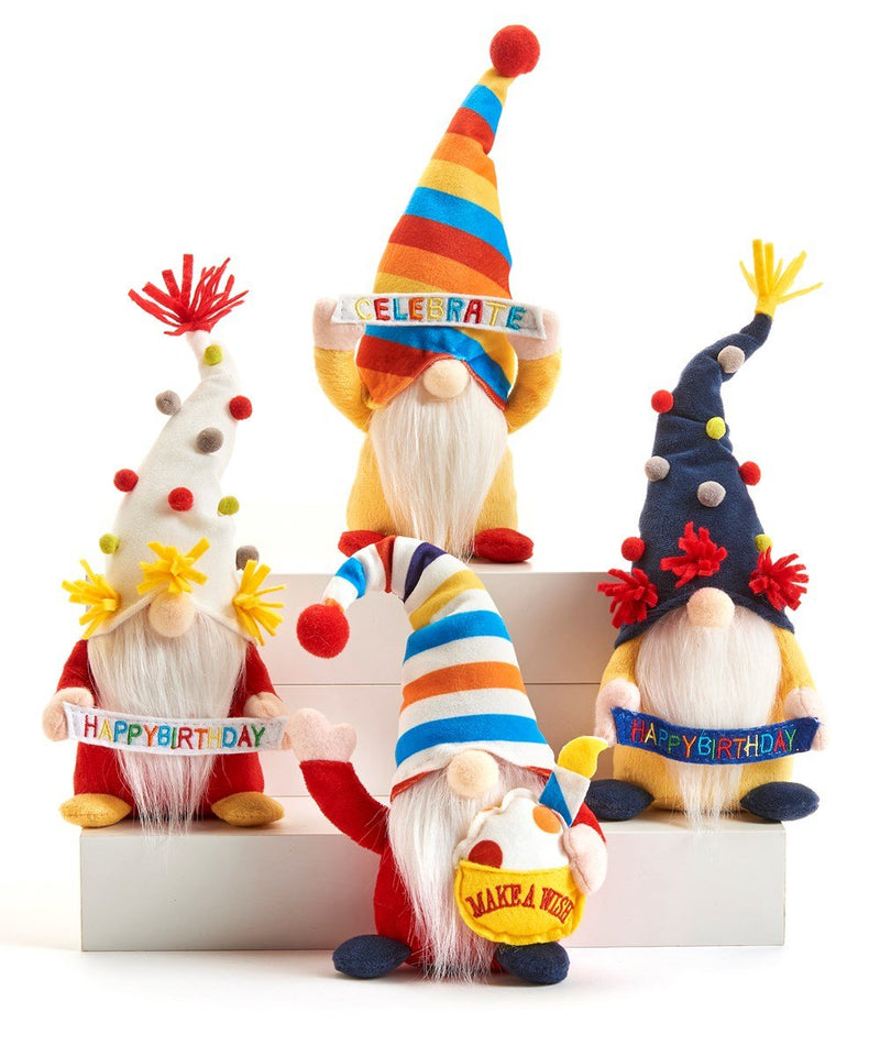 Birthday Wishes Hug Feel the Love Gnome - 4 Different Styles - Soft GoodsGiftcraft Inc.