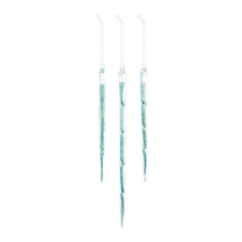 Blue Glitter Icicle Ornaments - OrnamentsDemdaco