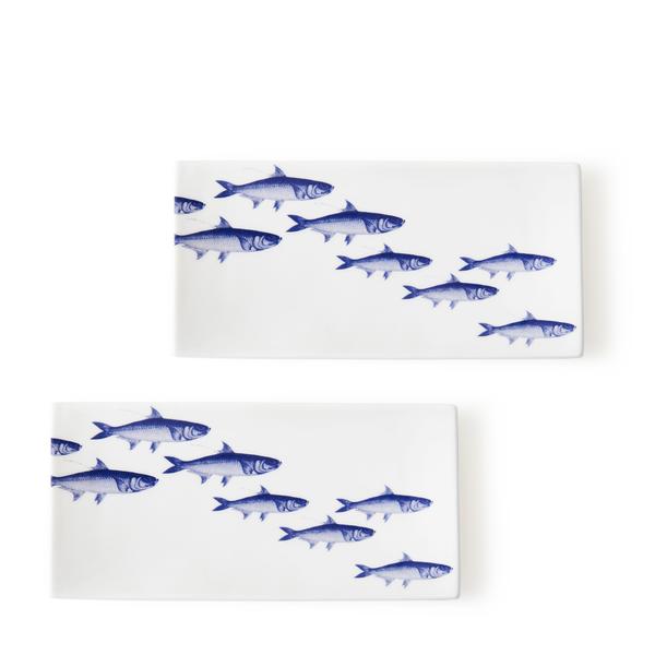 Blue School of Fish Dinnerware & Serving Pieces - DishesCaskata