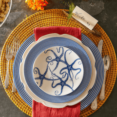 Blue Starfish Dinnerware & Serving Pieces - DishesCaskata