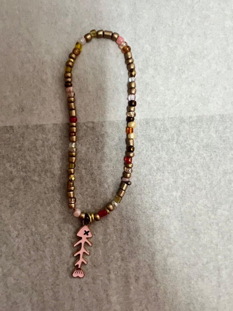 Bone Fish Anklet - 2 Styles - JewelryBonnie Angela